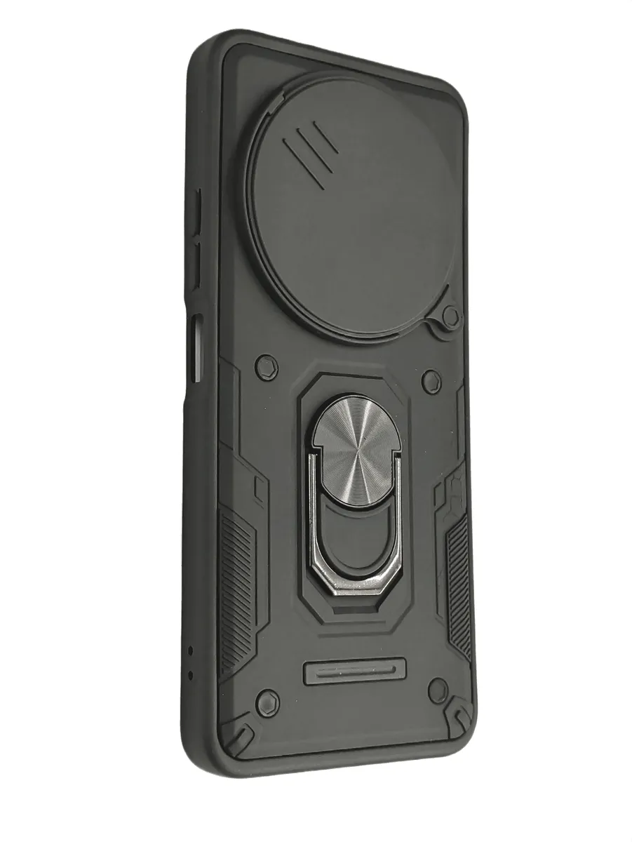 Shockproof Case with Sliding Camera Protection Compatibility With Redmi 14c - Black