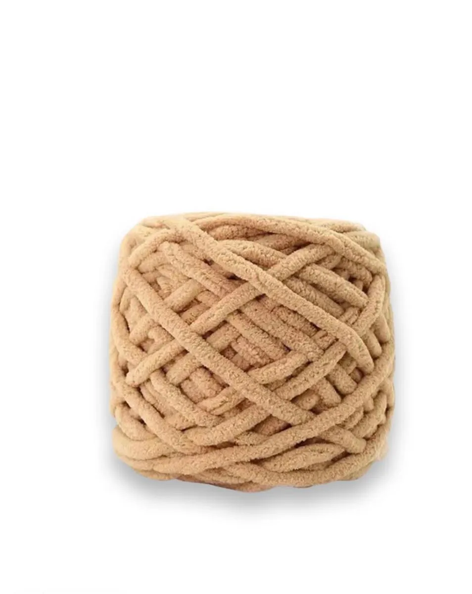 Soft Thick Yarn for Crochet Knitting - Brown