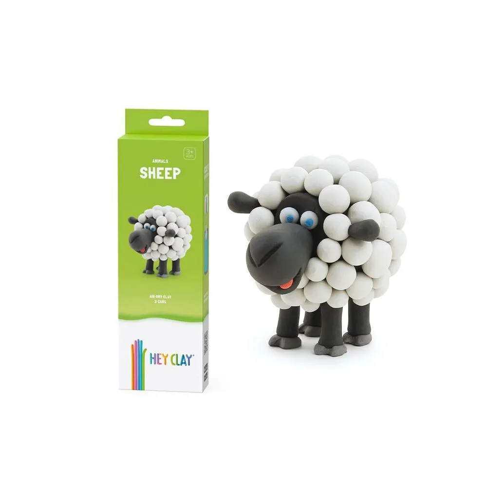 Hey Clay: Modelling Air-Dry Clay with Fun Interactive App - Sheep, 3 Cans