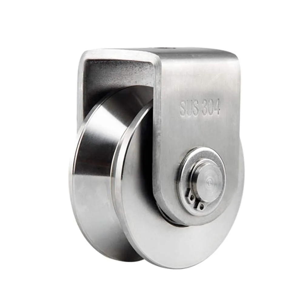 Tool V-Shaped 201 Stainless Steel Gate Slot Roller Castor Wheel (22mm)