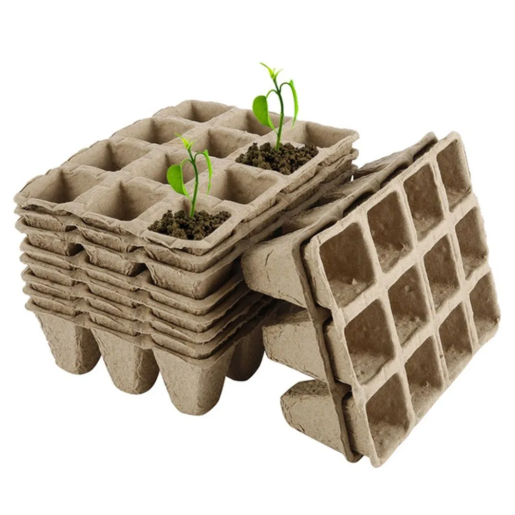 Set Of 10 Biodegradable Paper Seed Starter Pots