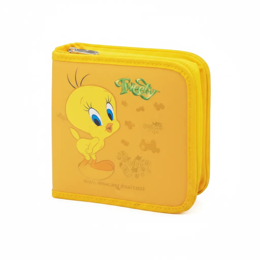 Tweety 40 CD Wallet Yellow - Durable Storage for CDs and DVDs