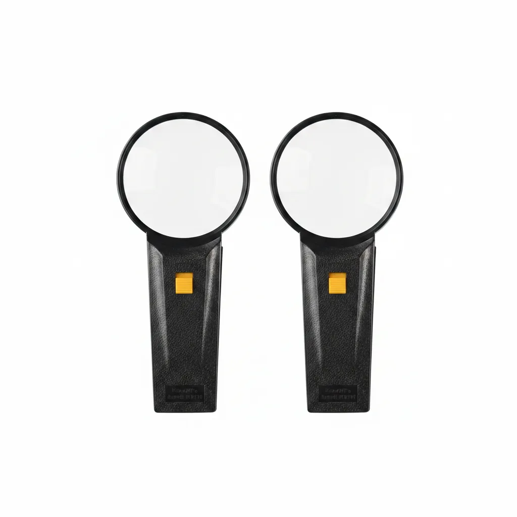 Krafft 75mm Handheld Magnifying Glass with Light for Reading - 2 Pack