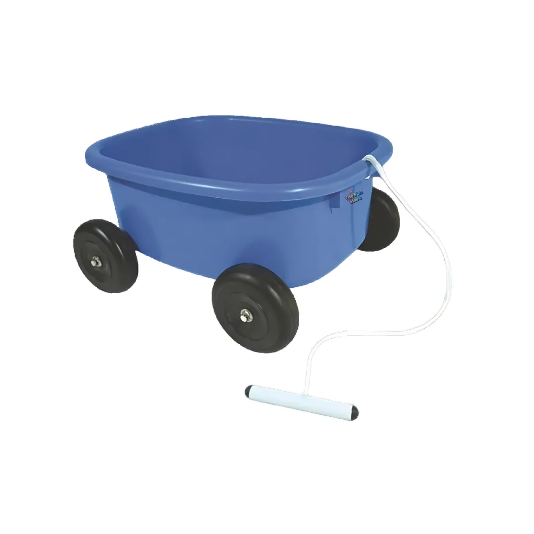 Kid's Pull Wagon: Spark Imagination & Outdoor Fun in BLUE, PINK & RED - Blue