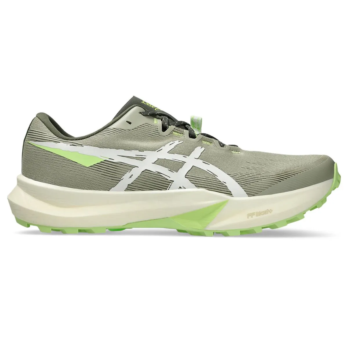Asics Men's Fuji Lite 6 Performance Trail Running Shoes - Khaki/Cream