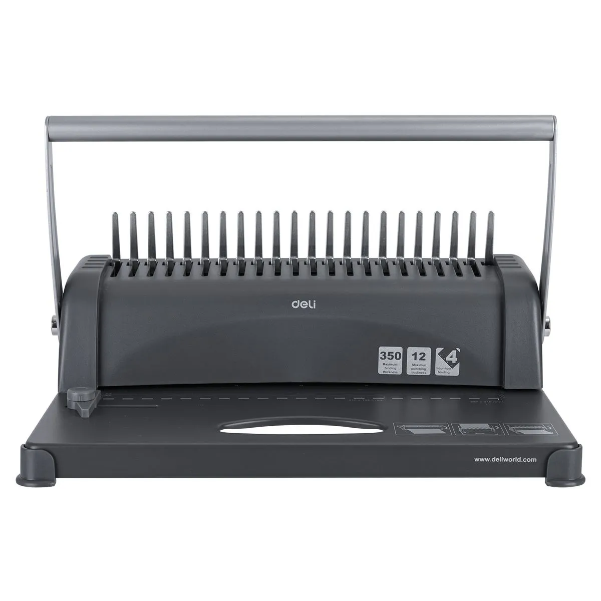 DELI A4 Binding Machine- Comb Binder 12 Sheet Punching & 350 Sheet Capacity