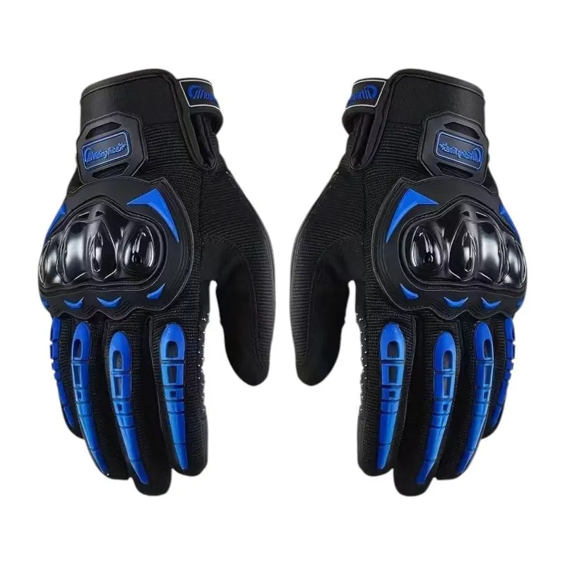 Size M - Motorcycle Gloves with Touchscreen Compatible -Multicolor - Black, Blue