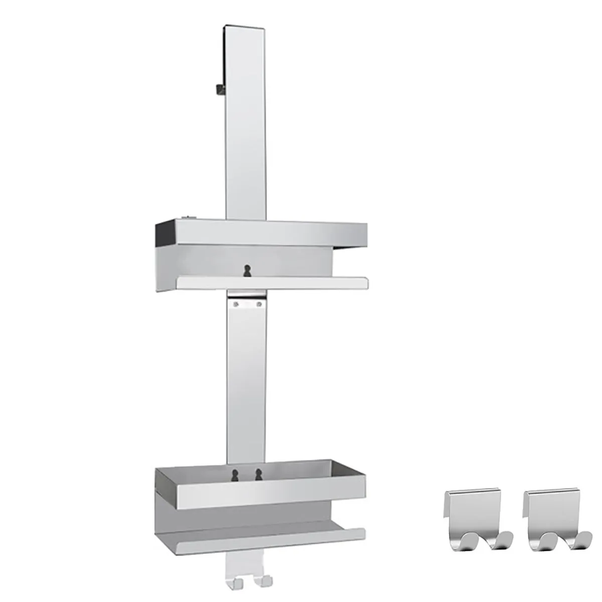 Over the Door Shower Caddy, Over the Door Hanging Storage Rack + Hooks