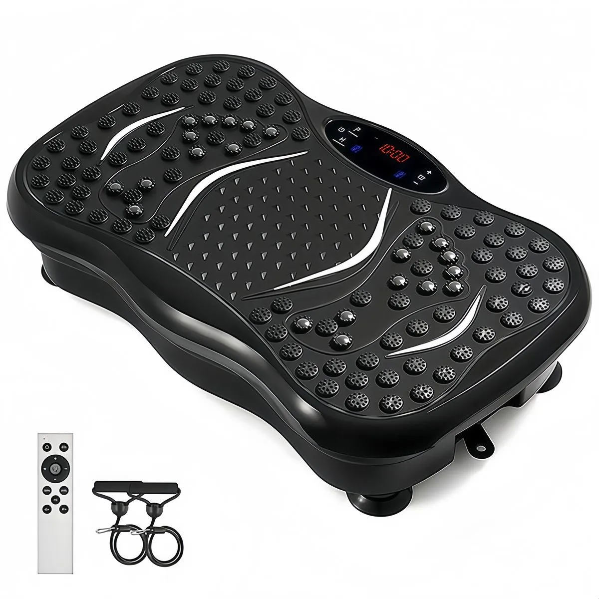 Full Body Fitness Vibration Platform Machine Home Workouts for Weight Loss - Black