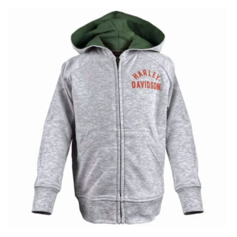 Boys Bar & Shield Logo Knit Zip-Up Hoodie