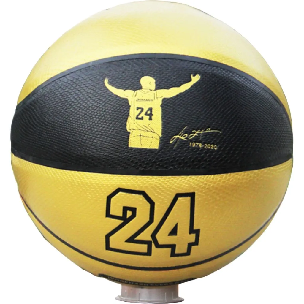 Snake-patterned Black and Gold Mamba Championship Moment Basketball-No. 7