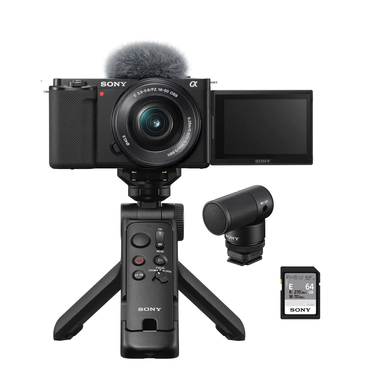Sony Alpha ZV-E10 Mirrorless Camera with 16-50mm II PZ Lens - Creator Kit