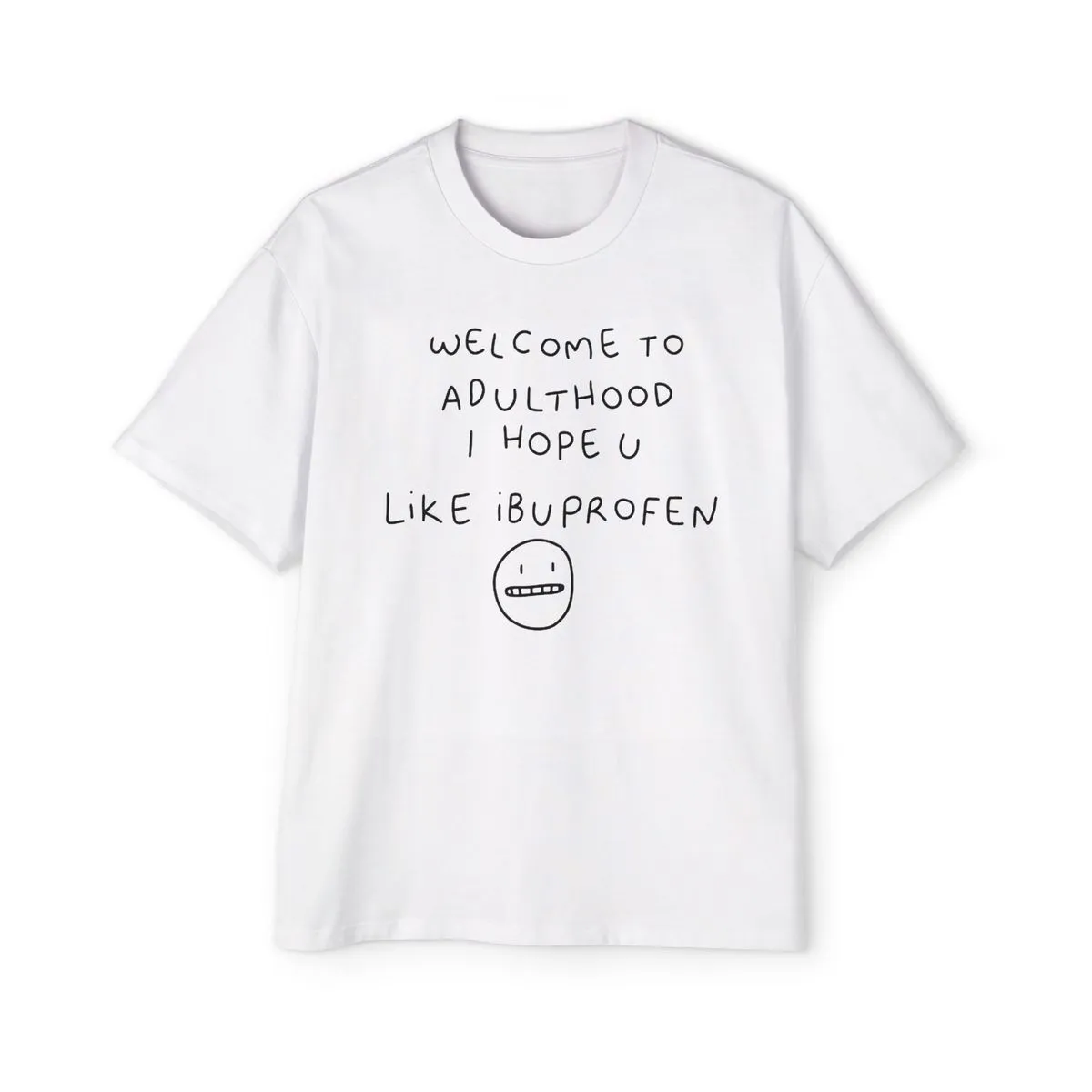Puff Berry Welcome to Adulthood T-Shirt White