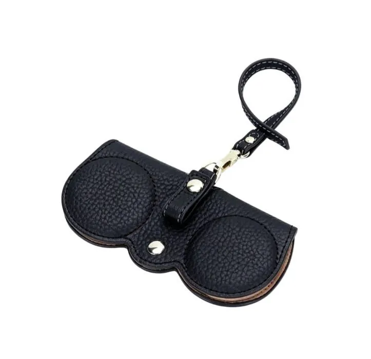 Protective Travel Case for Glasses in PU Leather - Black