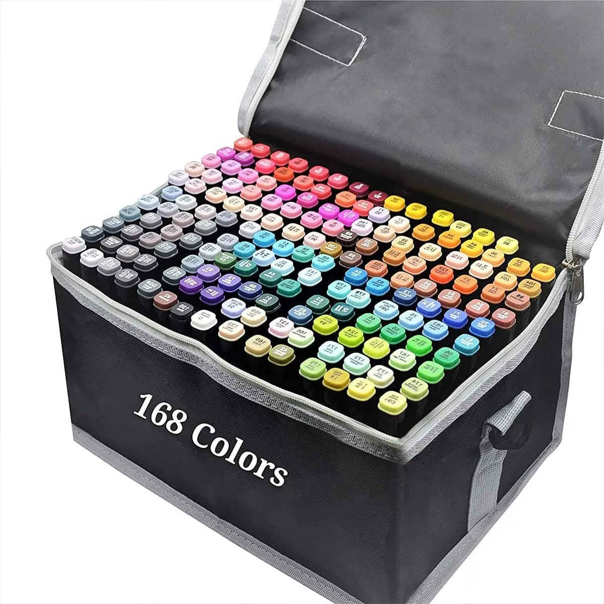 168 Color Alcohol Markers Colours Art Pens Brush Markers Twin Markers Black