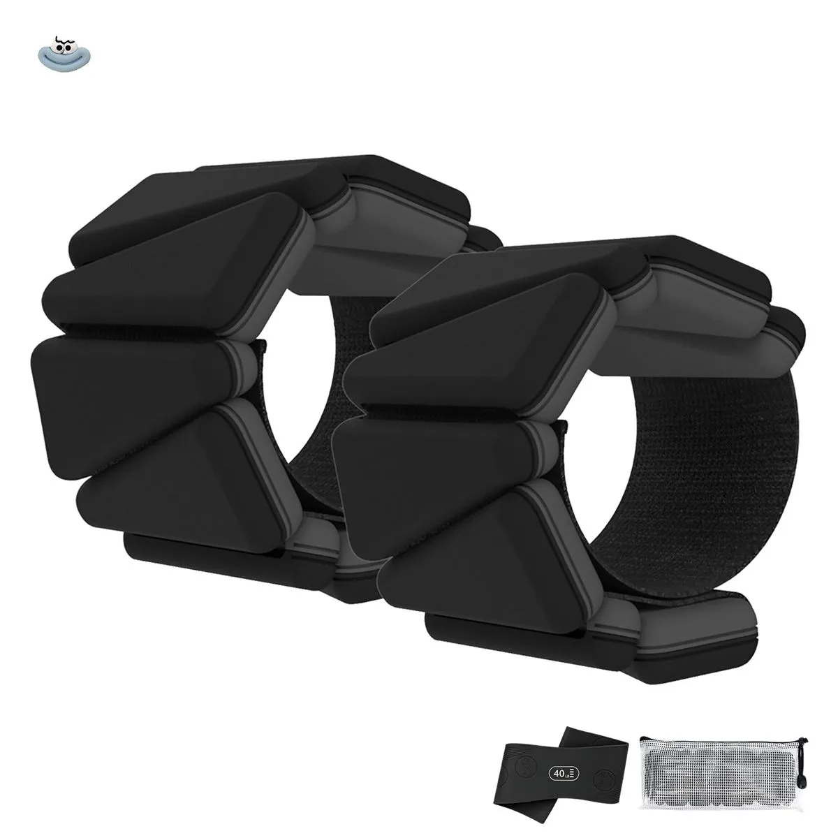 Adjustable Silicone Wrist/Ankle Weights with Resistance Power Rubber Bands
