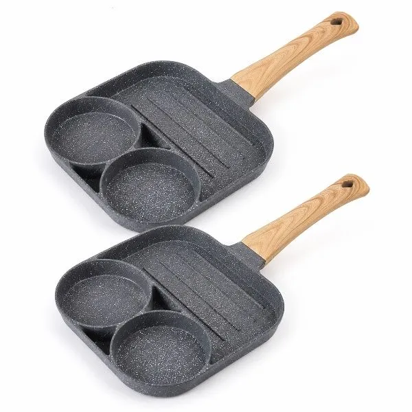 PANOLI Aluminum Non-Stick Frying Pan -PACK OF 2