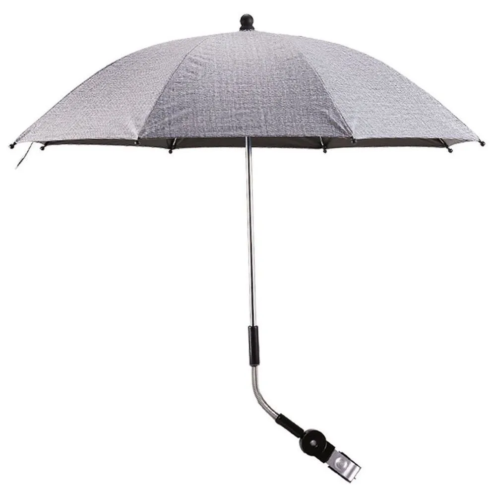 Baby Stroller Parasol Baby Pram Umbrella 360 Rotatable Parasol with Clamp - Grey