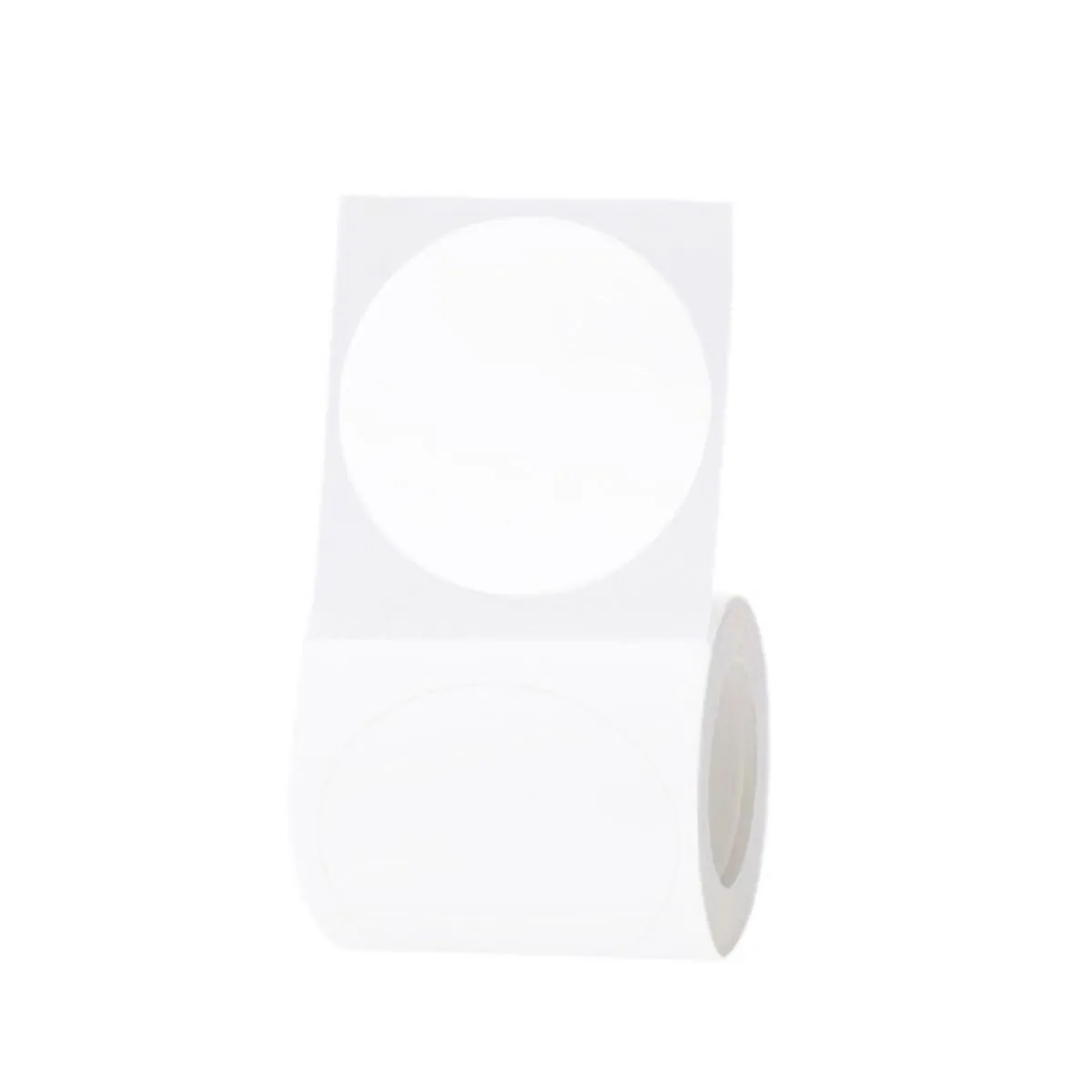 B3s - 49x49mm PVC White Thermal Sticker Labels (Round) - 150 Stickers