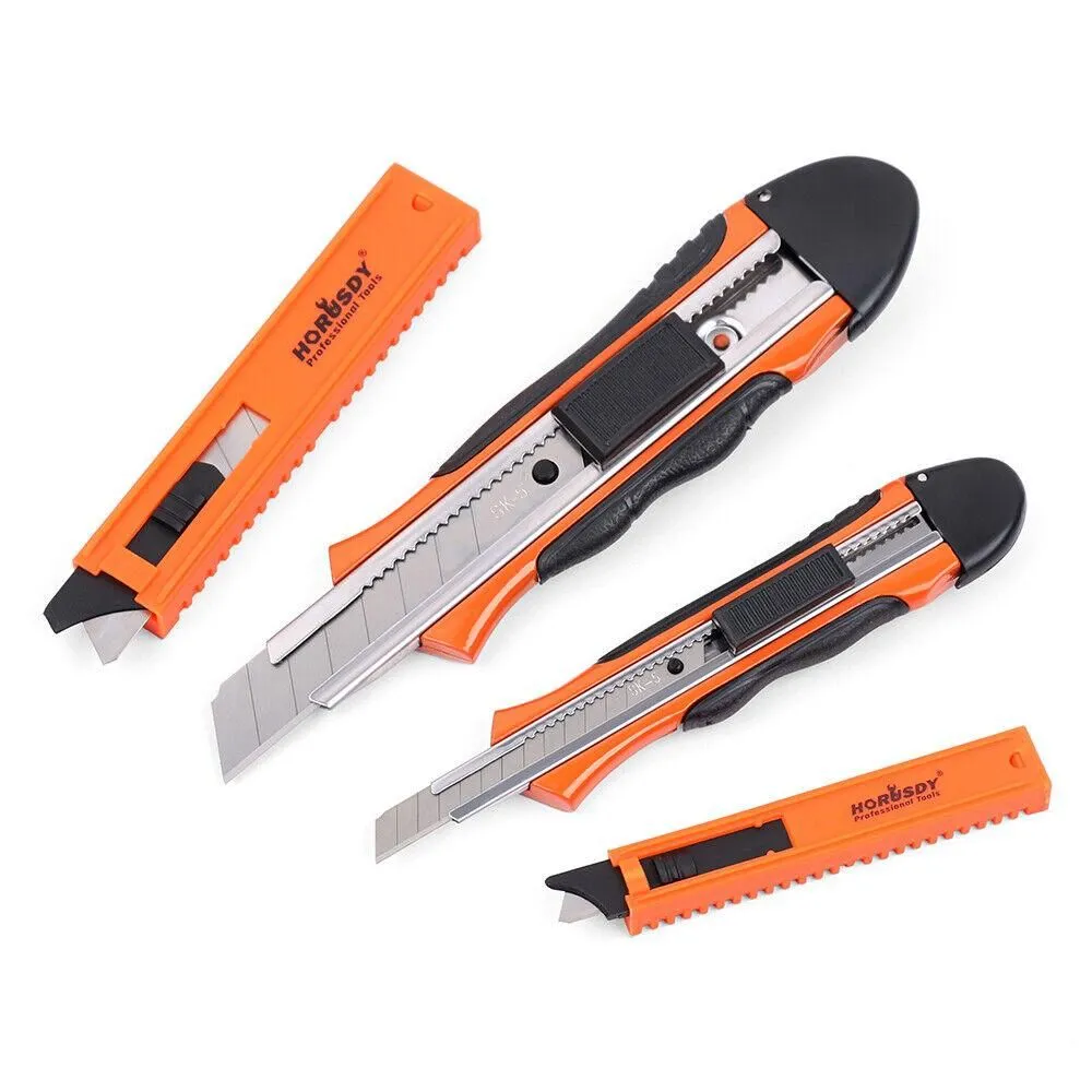 Retractable Box Cutter Utility Knife Lockable 18mm & 9mm