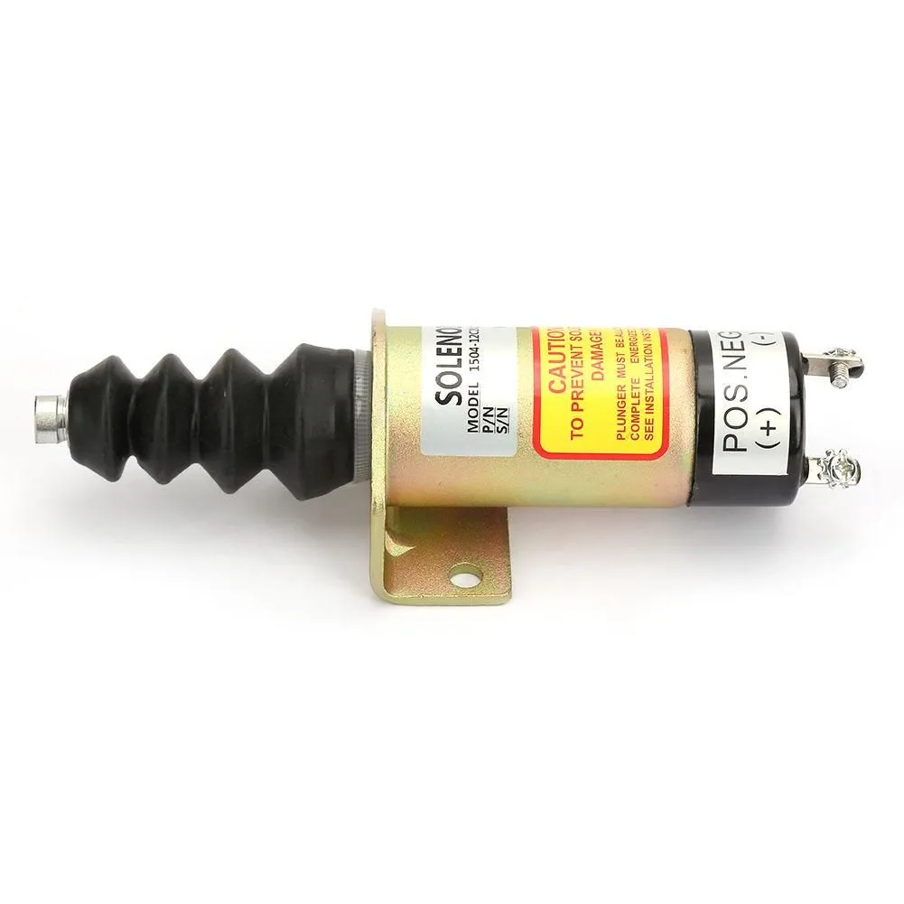 12V Steel Housing Engine Shut Off Stop Solenoid Model 1504-12C2U1B1S1
