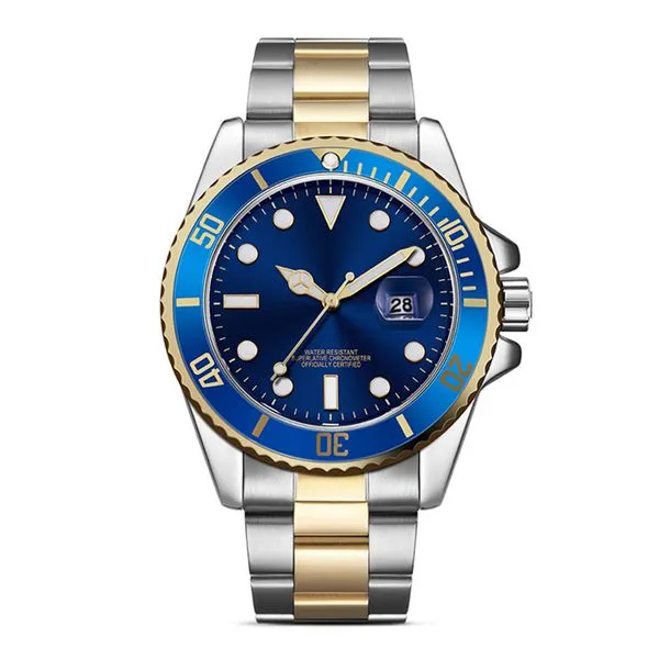Amovan Men's 43mm Multifunction Sport Watch Quartz Stainless Steel Design - Silver, Blue