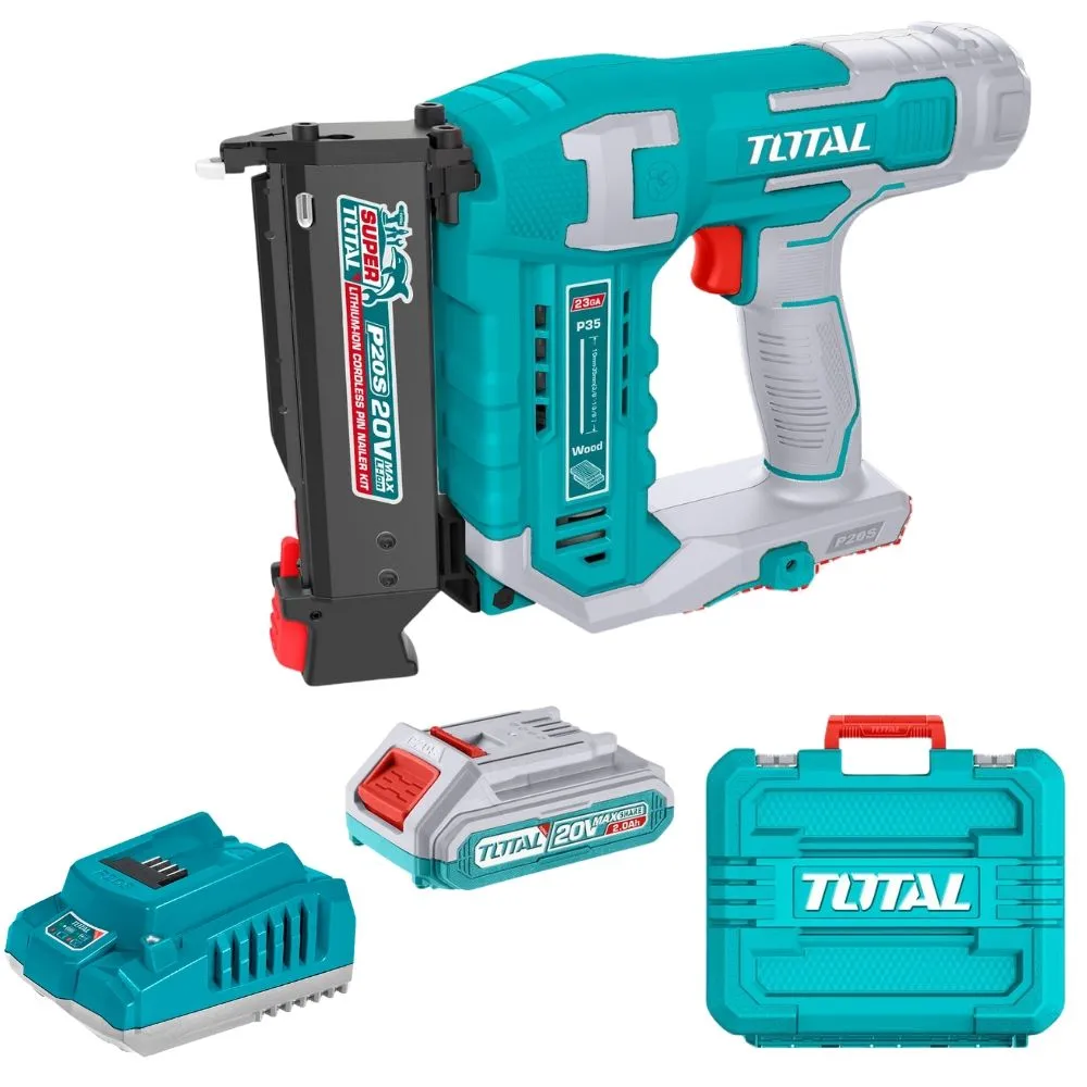 Total - Cordless Nail Gun with 2.0Ah Battery and Charger