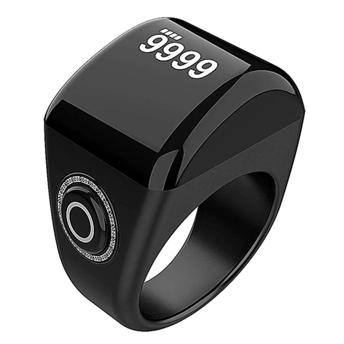 Tasbih Ring,Counter Ring,Islamic Ring Counter Prayer Reminder - Size 18mm - Black