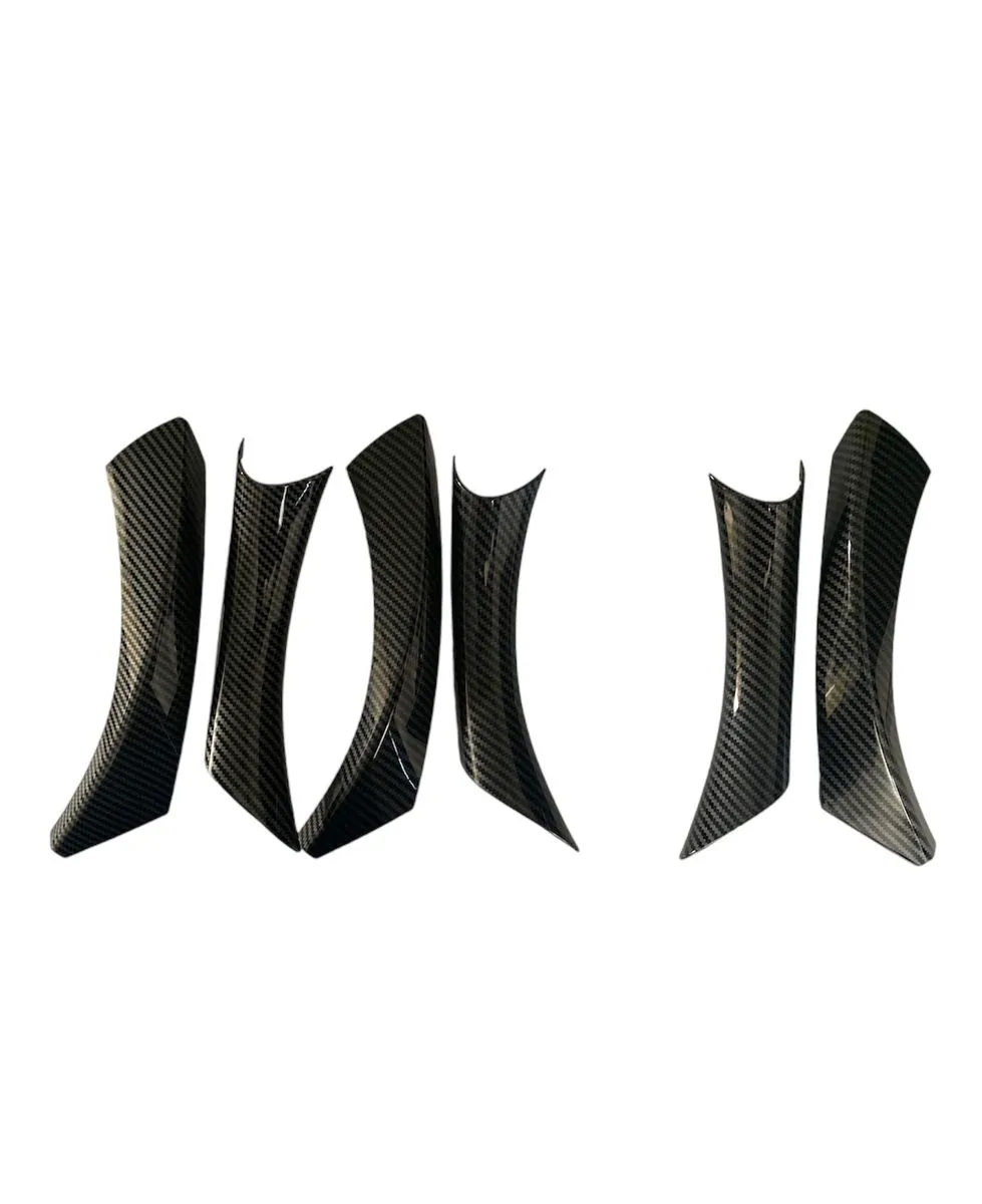 Inner Door Handle Snapon Cover Compatible BMW E90 2005-2012 6Piece Set - Carbon Fibre Print