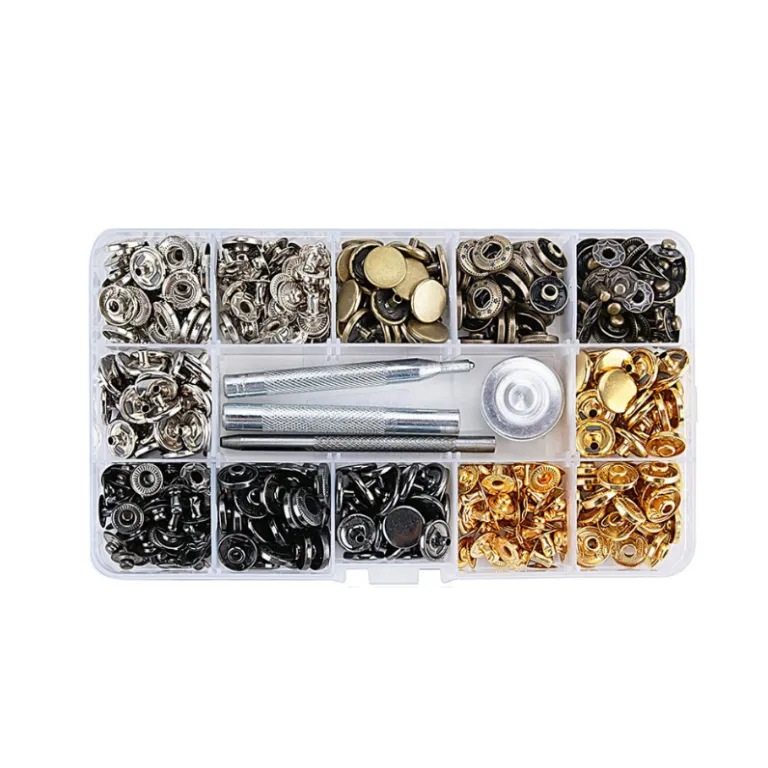 Metal Button, DIY Leather Rivet Set -120 Pieces
