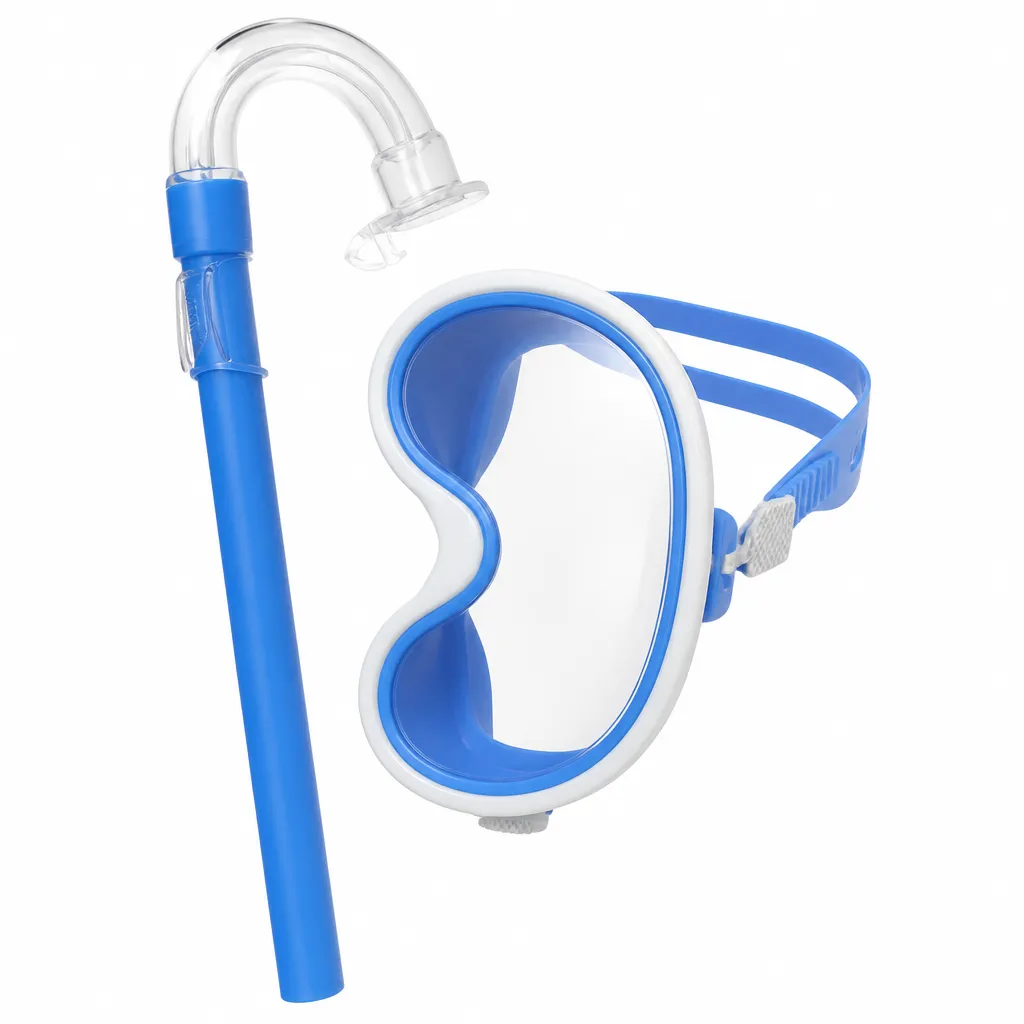 Set with Mask Suitable for Swimming and Snorkeling Activities