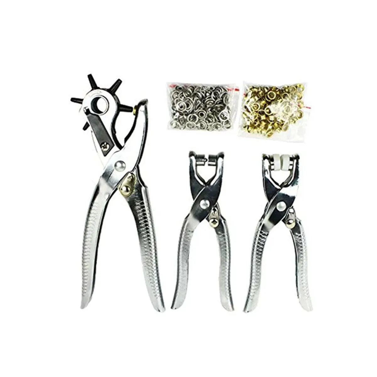 QKTNIUBI Three-Piece Set For Belt Hole Punch Pliers Rivet Five-Claw Buckle