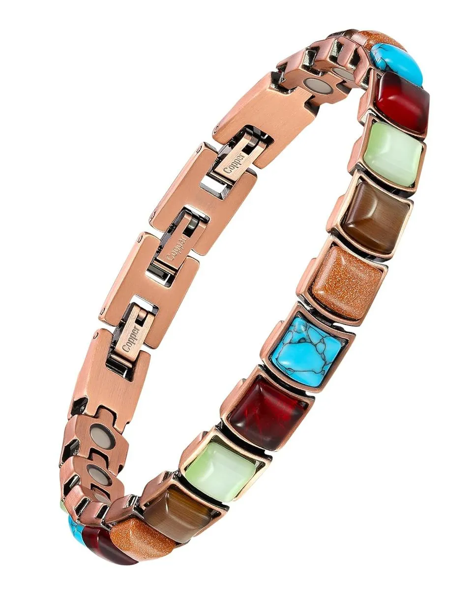 Copper Bracelets for Women, Turquoise Magnetic Bracelets for Women