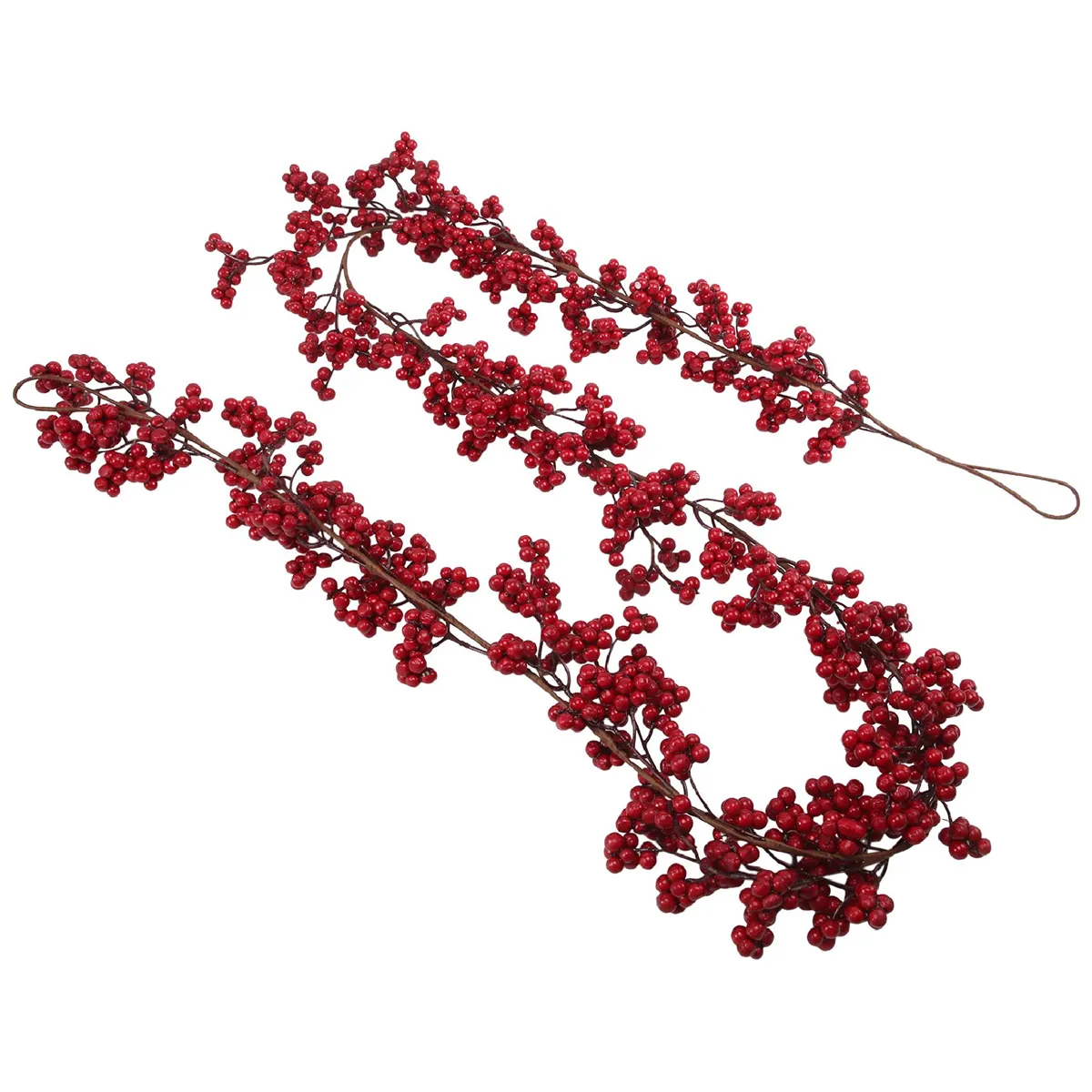 Red Berry Garland Artificial Burgundy Red Pip Christmas Garland