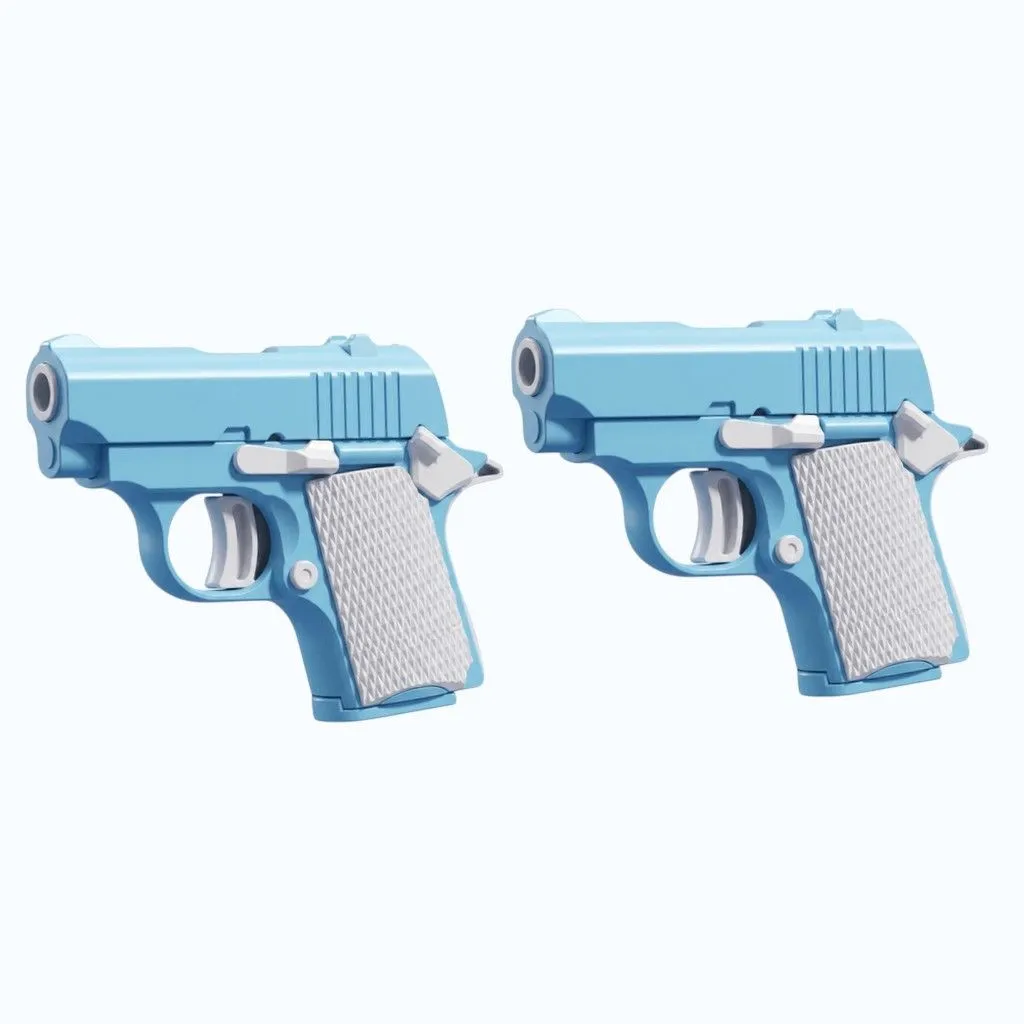 2 Pack - Stylish Kids Pretend Play Pistols - Blue & Grey