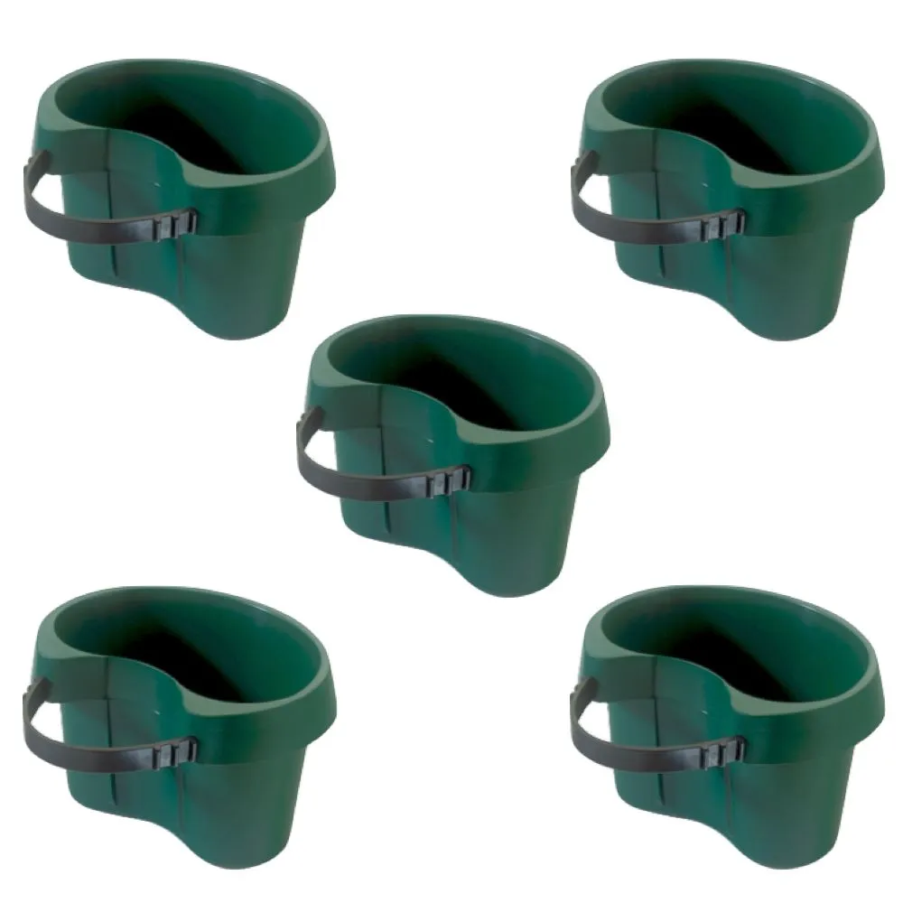 Garden Plant Gutter Pot Set Of 5 - Green