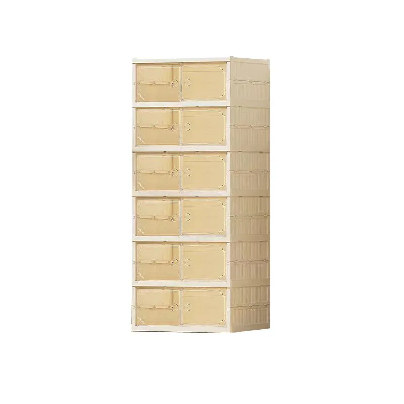 2 Door Foldable 6 Layer Shoe Rack