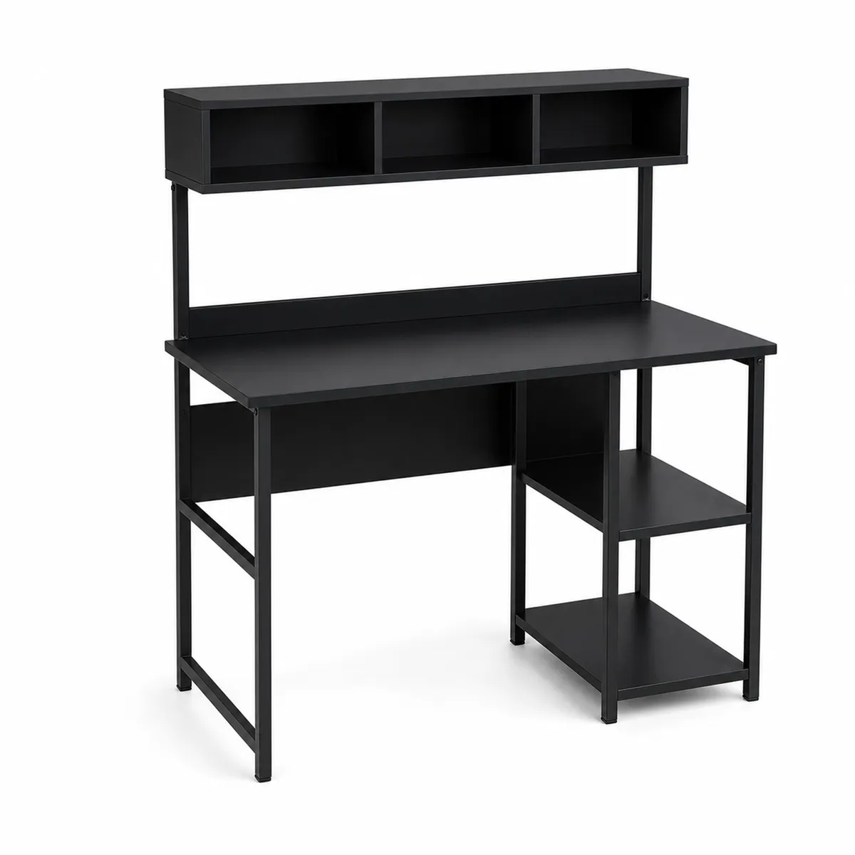Computer Desk , Writing Desk with Hutch, Drawer & 2 Open Shelves