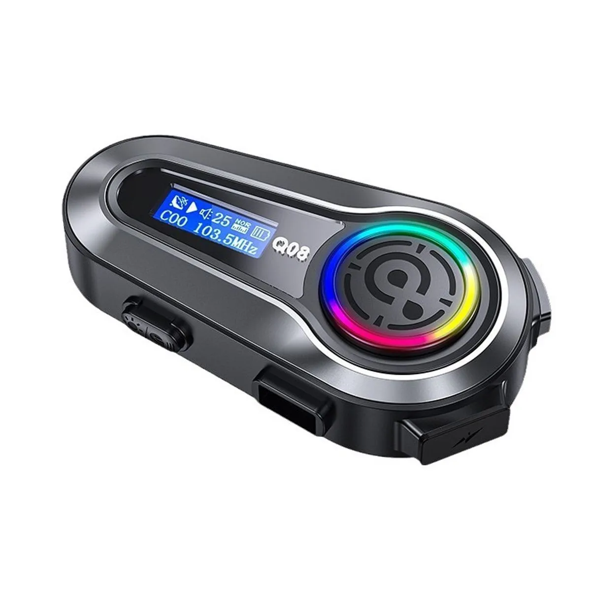 Motorcycle Helmet w/Integrated Bluetooth Intercom,Full Face,Compatible,P1