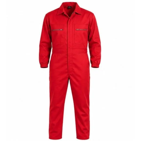 2 Pack Men's Heavy Duty Workwear Overalls - Red