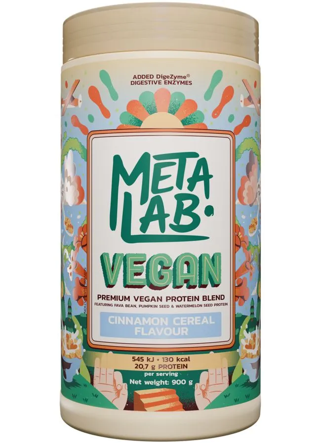 METALAB Vegan Premium Plant Protein Blend (900g) - Cinnamon Cereal
