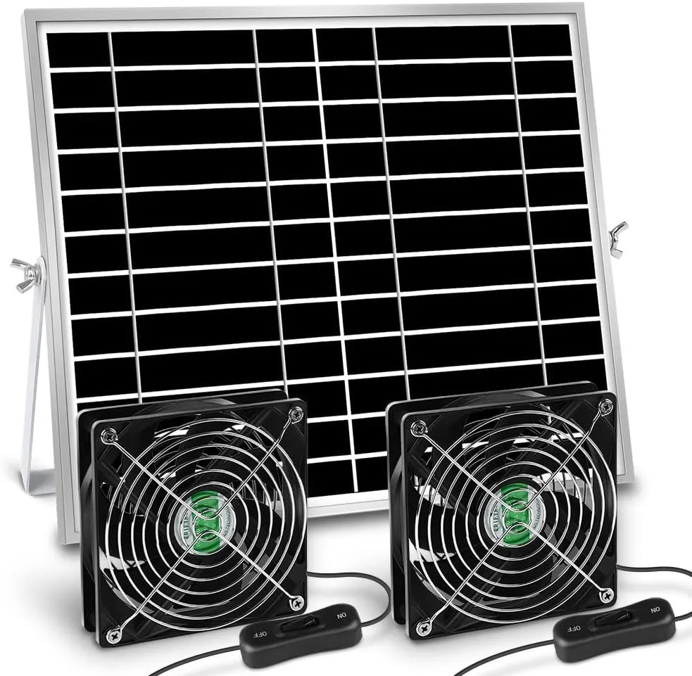 Solar-powered fan, ventilation fan, IPX7 waterproof