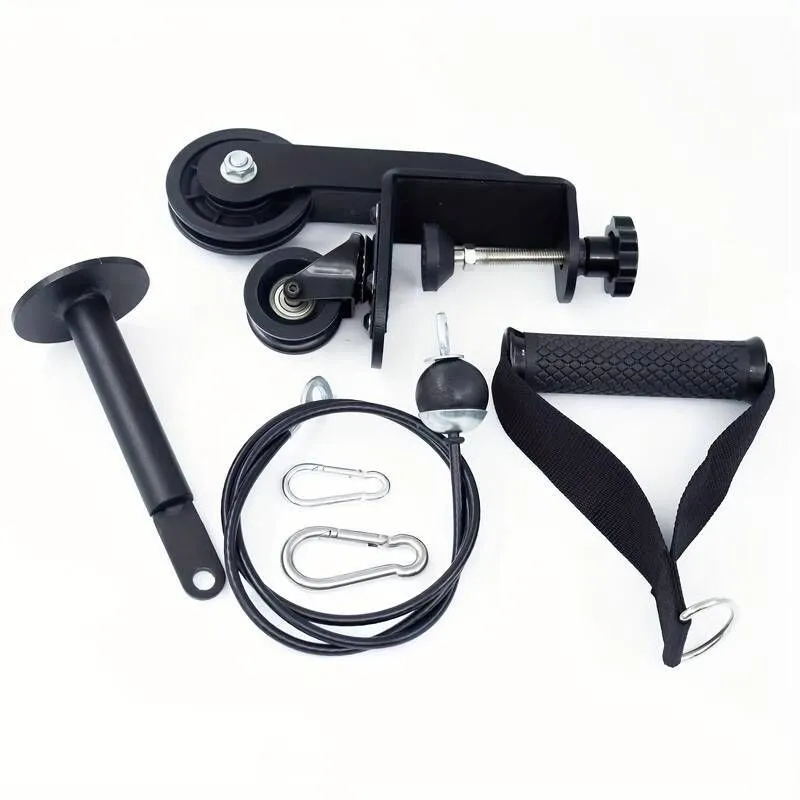 Portable Arm Wrist Trainer 39.3-Inch Iron Cable Set with Non-Slip Handles