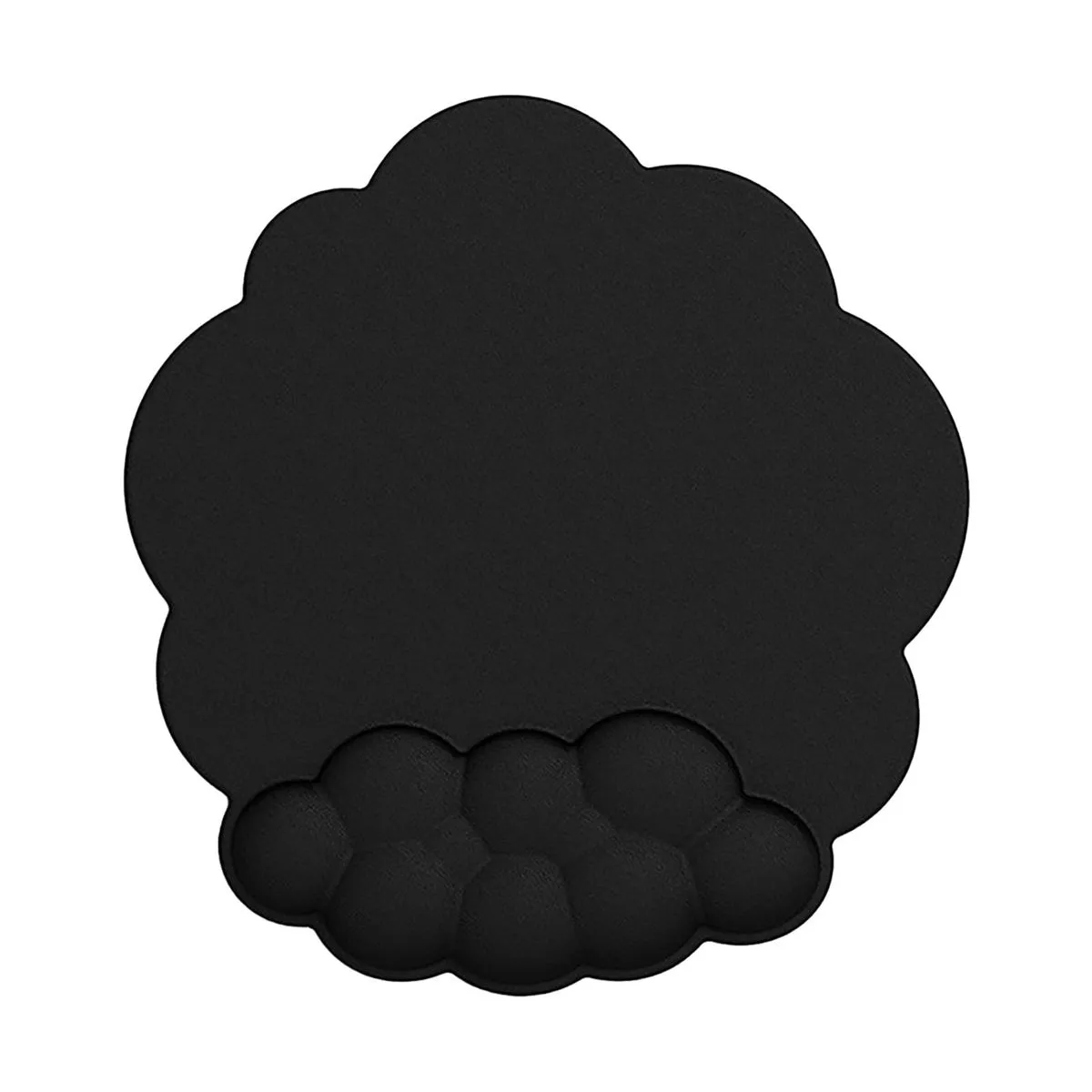 Mouse Pad with Wrist Support Cute Cloud Shape Non-Slip for Computer Laptop - Black