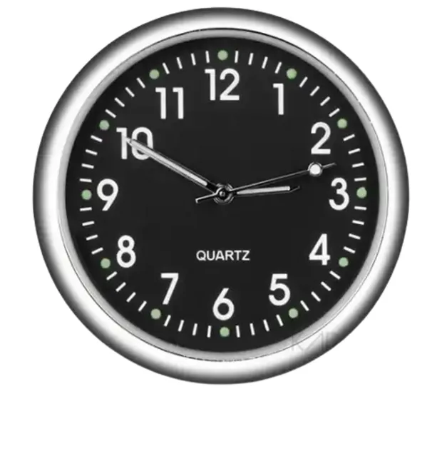 Car self adhesive Analog clock - Black