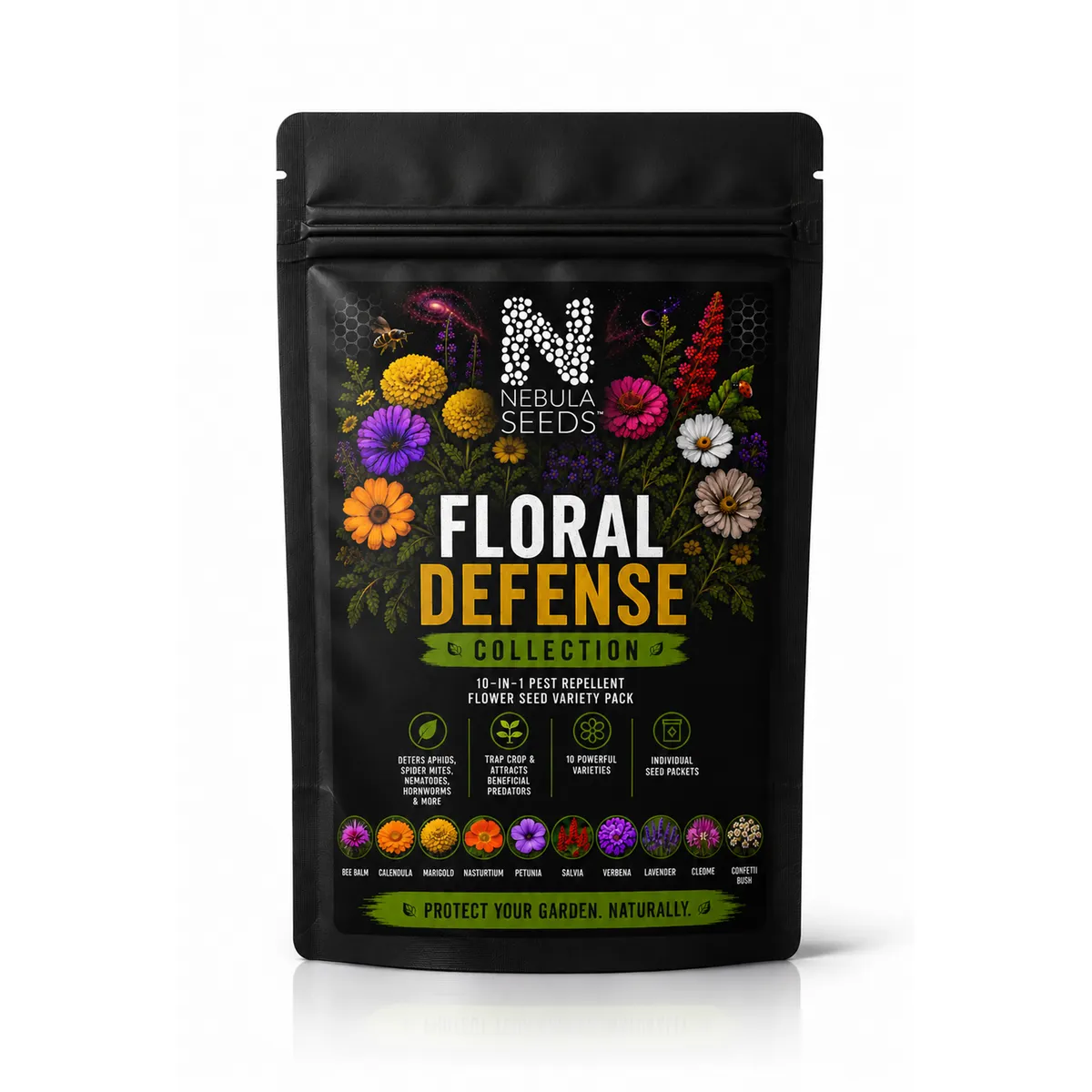 Floral Defense Collection: 10-in-1 Pest Repellent Flower Seed Pack