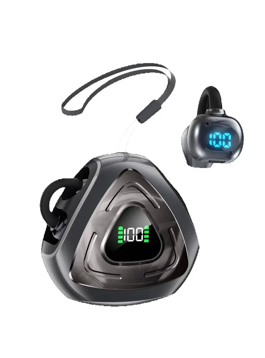 Stunning Looks & Great Performance! Streamer Triangle Clip-On Earphones - Black