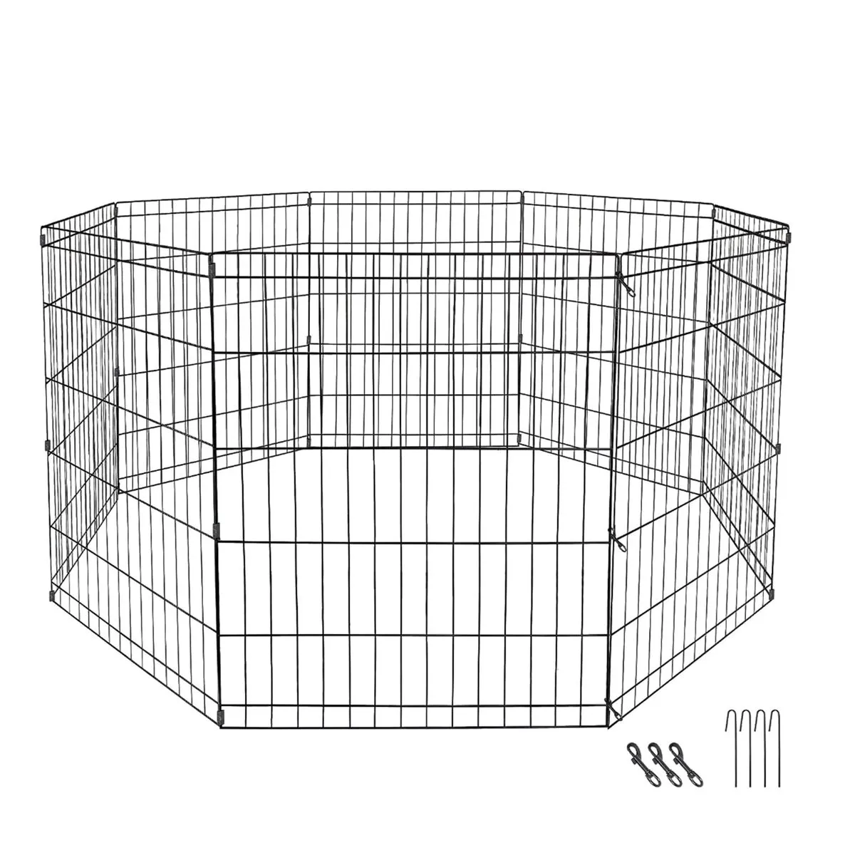 8 Pcs Foldable Metal Dog and Pet Exercise Playpen