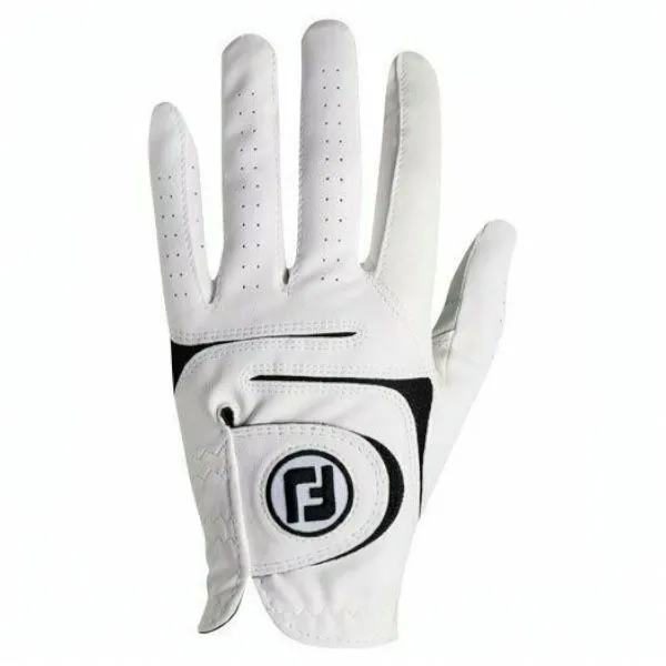 Men's Golf Gloves Breathable Lambskin Non-slip Wear-resistant Single-25 - White