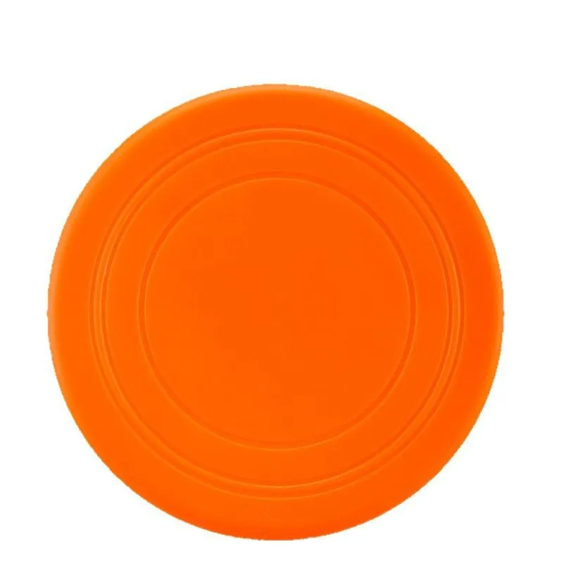 Dog Soft Flying Disc Pet Toy, Bite-Resistant Floating Interactive Training - Orange